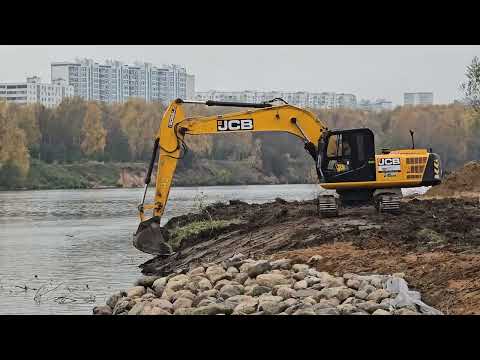 Видео: Берегоукрепление реки Москвы , прилегающей к территории бывшего тушинского аэродрома. 