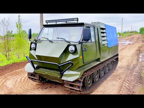 Видео: Малогабаритный гусеничный транспортёр УГТ-35