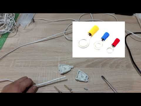 Видео: Как подключить провод к вилке  6А