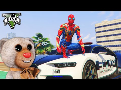 Видео: GTA 5 МОДЫ: Человек Паук против Преступников! Полицейский Spider Man Обзор Мода Игры ГТА 5 Mods
