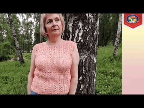 Видео: Летний топ спицами