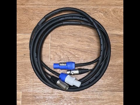 Видео: Делаем комбинированный кабель · DMX PowerCon/XLR-3 Pin. DIY-Kombikabel DMX PowerCon/XLR-3 Pin.