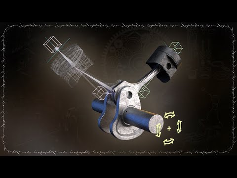 Видео: Пять способов анимации кривошипно-шатунного механизма в 3ds max