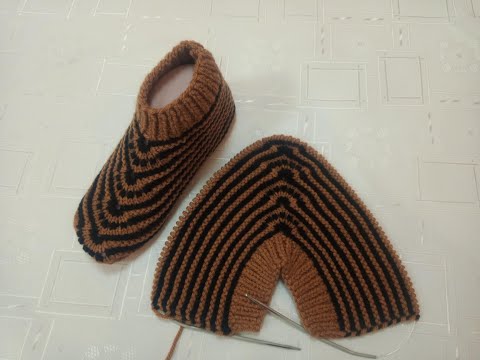 Видео: Плетени Терлици #146 (Knitted Slippers) (Тапочки спицами) (Patik) (Pantufas passo a passo)