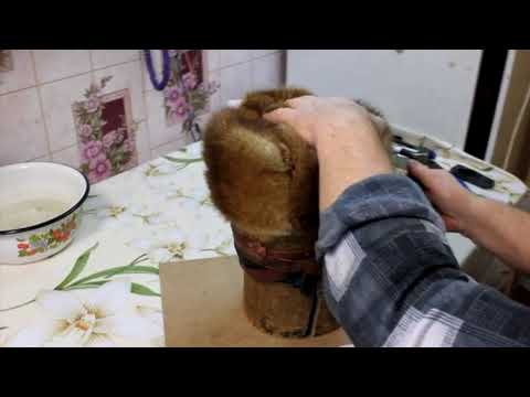 Видео: Пошив шапок. Деревянная колода. Утюжка шапки