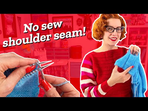 Видео: Мастер-класс по закрытию петель тремя спицами | Бесшовный плечевой шов для вязания