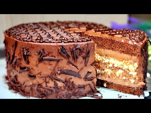 Видео: Шоколадный торт на праздник! Новый Рецепт! Вкусный торт на день рождения!