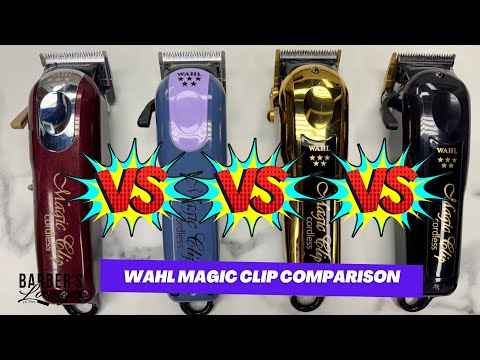 Видео: Сравнение и обзор Wahl Magic Clip: бордовый, LE Limited Edition, чёрно-золотой аккумуляторный три...