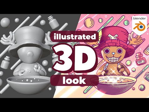 Видео: Как сделать 3D-изображение иллюстрированным | Урок по шейдеру Stylized Stipple Toon Shader в Blender