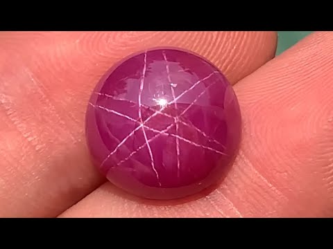 Видео: Необычный звездчатый рубин.