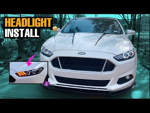 Видео: Устанавливаю фары в стиле MUSTANG на мой Ford Fusion!