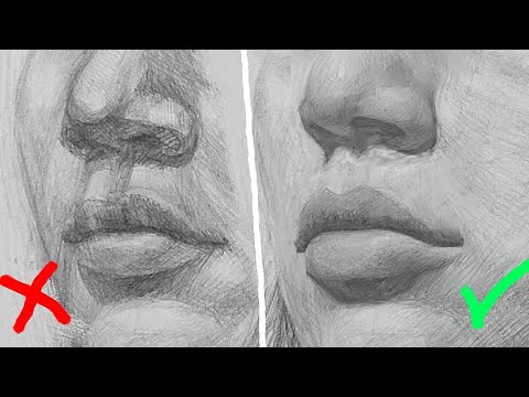 Видео: КАК ЛЕГКО И ПРОСТО РИСОВАТЬ ГУБЫ? // РАЗБОР ПОРТРЕТА ПОДПИСЧИКА 18  (3 серия)