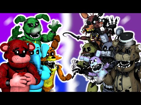 Видео: [FNaF VHS] FNAF Улыбающиеся Зверьки против Жутких Аниматроников