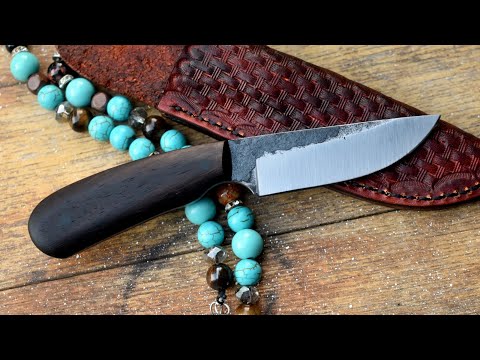 Видео: Изготовление ножей — ковка шейного ножа, 1095 г.
