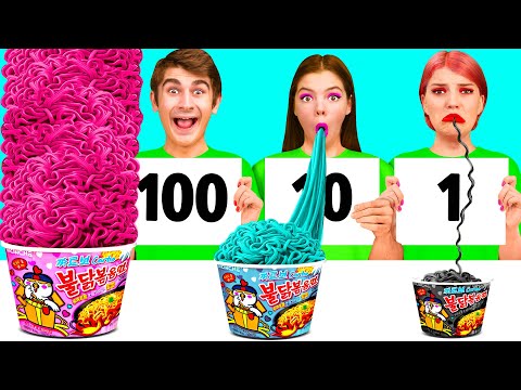 Видео: 100 Слоев Еды Челлендж | Секретные Лайфхаки и Гаджеты с AZaZa Challenge