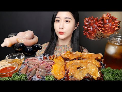 Видео: MUKBANG Морской ананас Рыба-пенис [Spoon Worm Sea Pineapple] Real Sound MUKBANG |ASMR| EATING SOUND