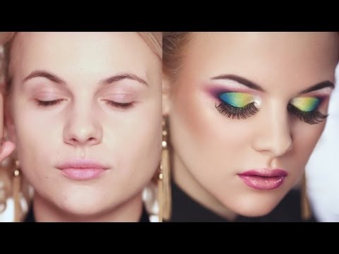 Видео: Вечерний яркий макияж. (Урок №9)