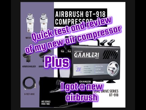 Видео: Быстрый тест и обзор воздушного компрессора Gaahleri ​​GT-918 и покупка нового аэрографа.
