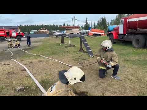 Видео: Пч-1 Сунтар, практиканты Чурапчинского колледжа. Тренировка 26.06.2025 третий караул.