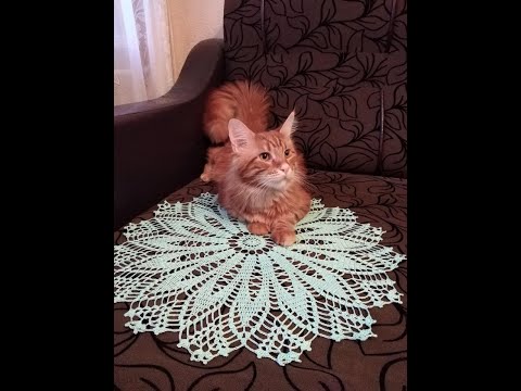 Видео: Ажурная салфетка № 1. Окончание.