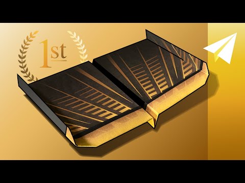 Видео: Как сделать бумажный самолётик-чемпион мира (лёгкий планёр) — победитель Red Bull Paper Wings 2022