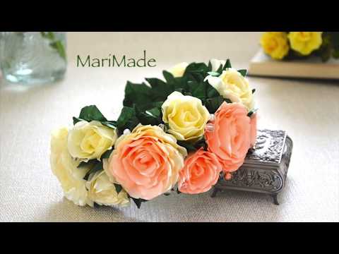 Видео: Ободок с Розами Цветы из Ленты Канзаши Roses Headband Flowers Flores