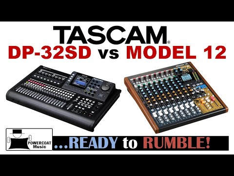 Видео: Tascam DP-32SD Digital Portastudio против Tascam MODEL 12