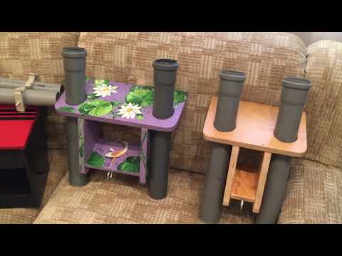 Видео: Столик для эхолота, держатели спиннингов, скамейка вместо поворотного кресла