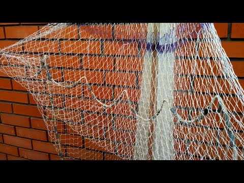 Видео: Подвязка карманов намёта (кастинговой сети).
