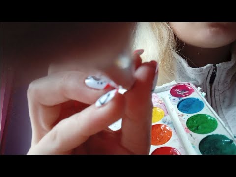 Видео: асмр рисую👆🏻 на твоём лице • asmr split painting 😇