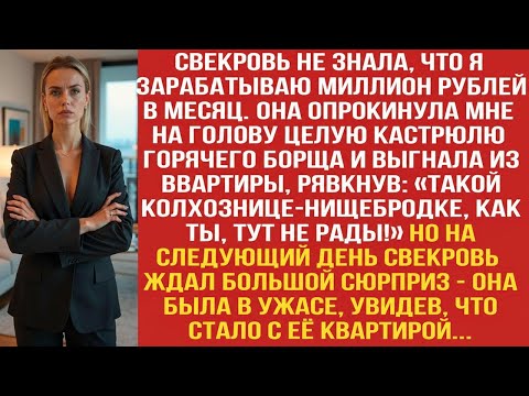 Видео: СВЕКРОВЬ НЕ ЗНАЛА ЧТО Я ЗАРАБАТЫВАЮ МИЛЛИОН РУБЛЕЙ В МЕСЯЦ. ОНА ОБЛИЛА МЕНЯ ГОРЯЧИМ БОРЩОМ И ВЫГНАЛА
