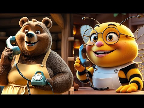 Видео: Ало, тук е Баба Меца 🐻 | Забавна детска песен за мед и приятели 🍯