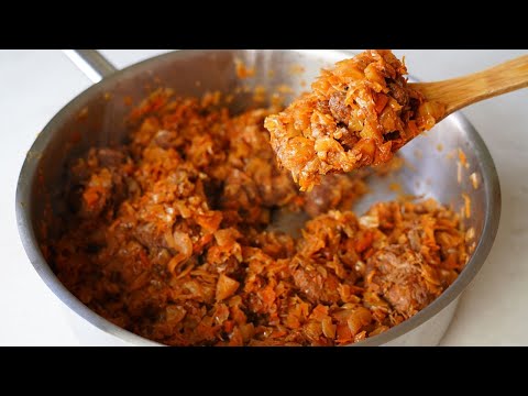 Видео: Если вы ненавидите мыть посуду после готовки — этот рецепт для вас.Простое и легкое блюдо из капусты