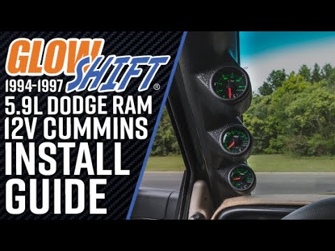 Видео: GlowShift | Как установить комплект Cummins Triple Gauge на Dodge Ram 5.9L 12 Valve (1994-1997)