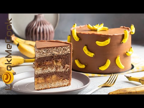 Видео: ТОРТ БАНАН И ШОКОЛАД. Карамельный банан. Рецепт трюфельного крема. Банановый бисквит