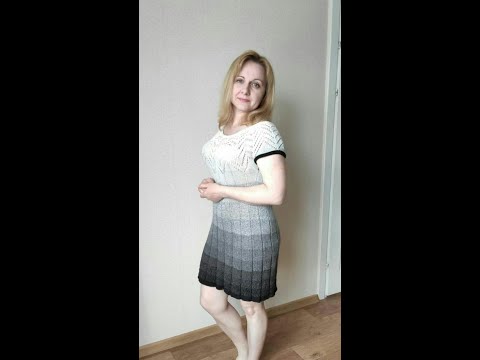 Видео: Платье спицами из Yarnart flowers / Knitted dress