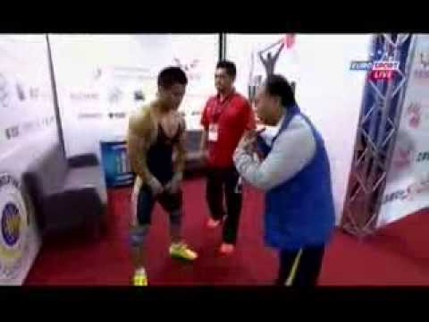 Видео: Мужчины 77 кг Рывок ЧМ-2013