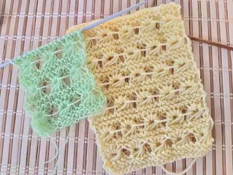 Видео: Ажурный узор БРУМСТИК. Вязание спицами.Knitting.