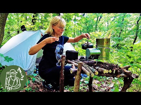 Видео: 🪓 Одна с ночевкой в лесу 🔥 Тестирую Турбо-печку 🌲 Одиночный поход ► Серия 1