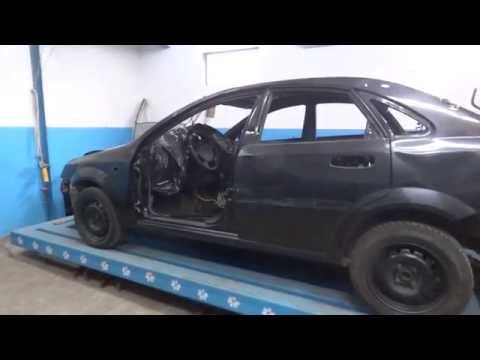 Видео: Lacetti. повреждения.  установка на стапель.