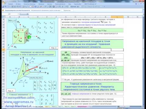 Видео: Калькулятор расчета главных напряжений. 1. Краткая теория.