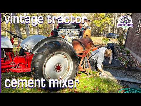 Видео: Бетоносмеситель Ford 8N создаёт бетонную площадку при температуре ниже 10°C. Зачем использовать Q...