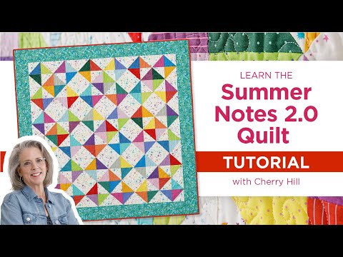 Видео: Легкое одеяло из слоеных изделий | Summer Notes 2.0: одеяло с Cherry Hill