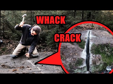 Видео: Добыча 15-тонного гранитного блока вручную