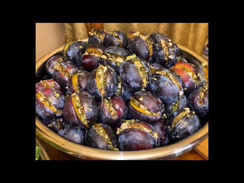 Видео: ВСЕ ВОПРОСЫ СВЯЗАННЫЕ С НИЖЕ УКАЗАННЫМ РЕЦЕПТОМ МАРИНОВАННЫХ СЛИВ С ЧЕСНОКОМ И МЯТОЙ.