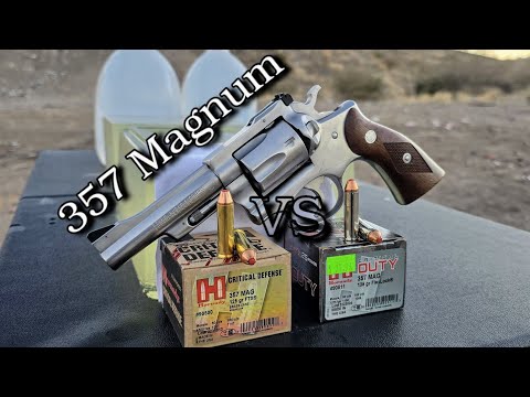 Видео: Тест на баллистический гель для патронов 357 Magnum Hornady (Critical Defense против Critical Duty)