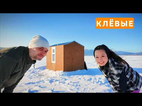 Видео: ДОМ ДЛЯ РЫБАЛКИ. В БУРАБАЙ НА РИПУСА. Жизнь в зимнем лесу и уют у костра.