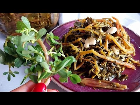Видео: Полезный и очень вкусный сорняк!  Маринованный портулак.