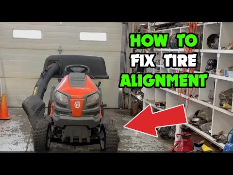 Видео: Как добиться ИДЕАЛЬНОГО выравнивания шин на этой самоходной газонокосилке (Husqvarna YTH 23V, 48 ...