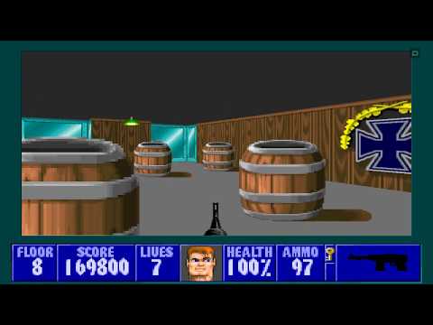 Видео: Полное прохождение Wolfenstein 3D - Die, Fuhrer, Die!